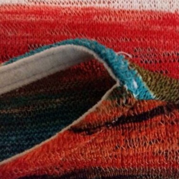 Vintage Peck & Peck XL Striped Scoop Neck Cuffed Sleeve Shirttail Hem USA - Picture 10 of 11